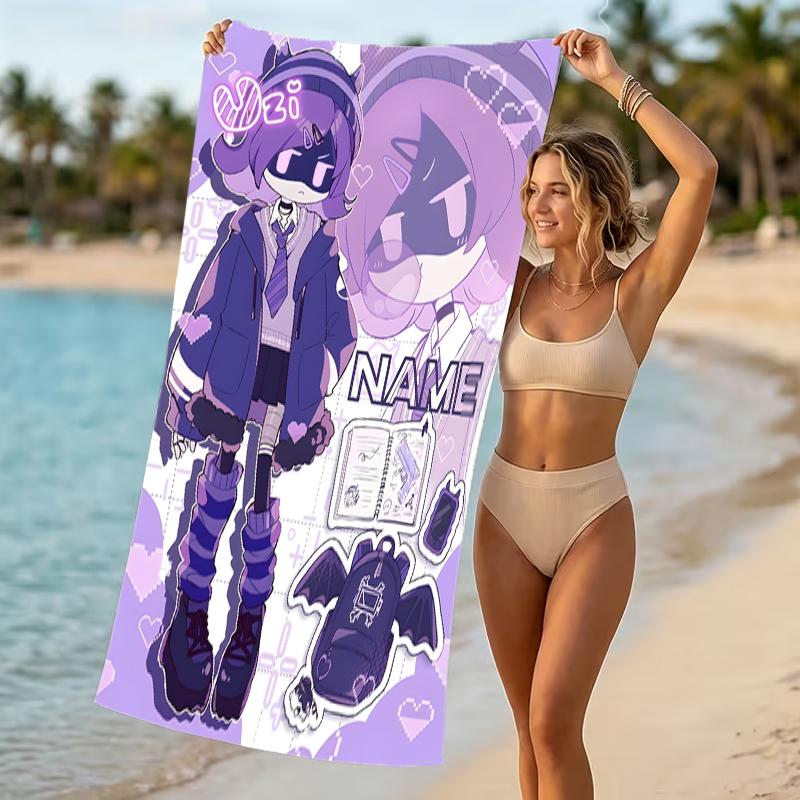 Customizable personalized beach towels Murder Drones themed designs.Suitable for the beach, yoga, sports;ideal as beach accessories