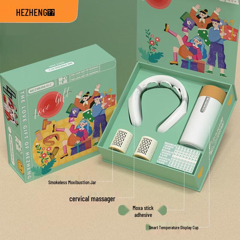 Hezheng EMS Pulse Massager with Heat Therapy & Moxibustion