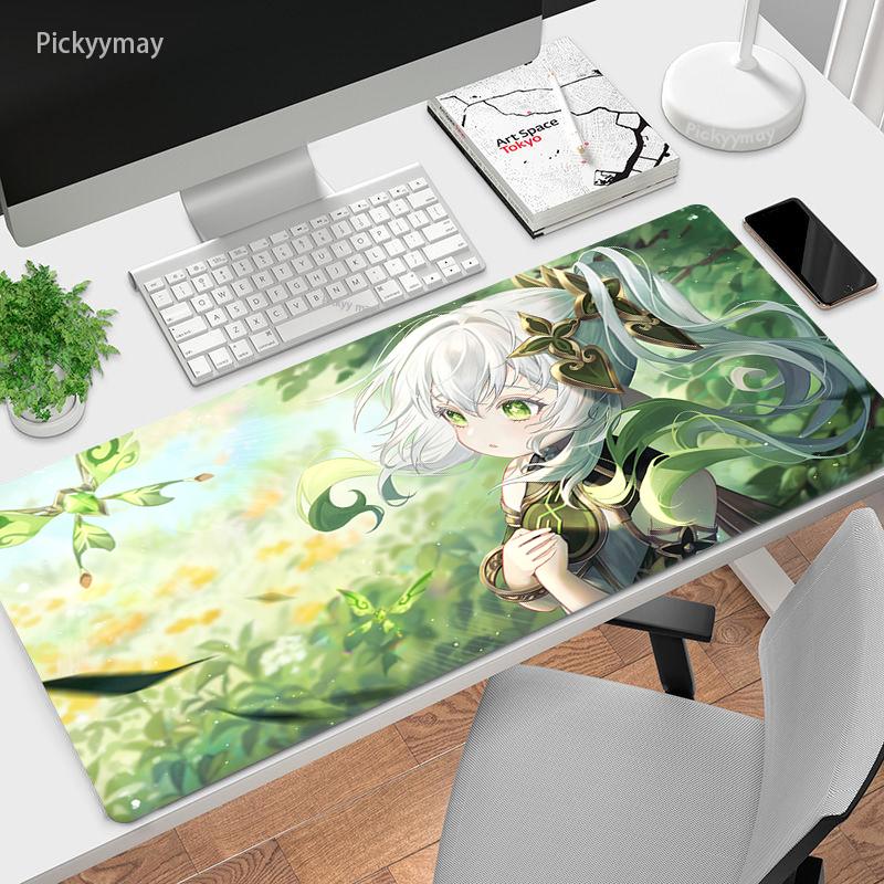 Genshin Impact большой игровой коврик для мыши, геймерские коврики для мыши, коврик для клавиатуры, настольный коврик Nahida Kawaii, настольные коврики, аниме коврик для мыши в подарок