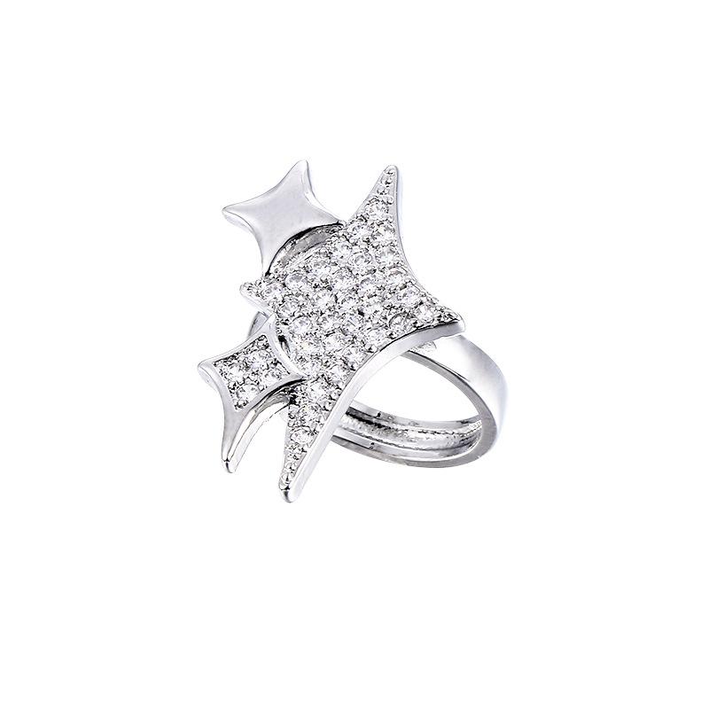 Французская четырехугольная звезда без проколотых ушей, серьги-клипсы, женские серьги-гвоздики с бриллиантами в виде звезды «Холодный ветер»