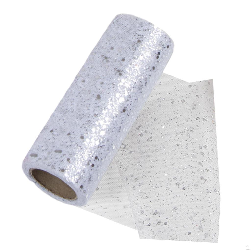 Блестящая тюлевая сетчатая лента 10 ярдов, новинка, легкая, с блестками для одежды