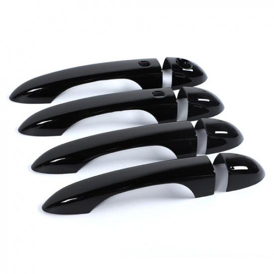 Black Door Handle Cover Trim Accessories For Jeep Cherokee 2014+ /Compass 2017+