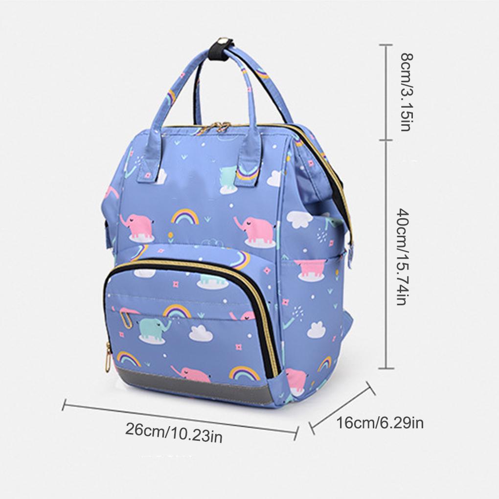 Mummy Backpack Cute Colorful Large Capacity Nursing Multi-pocket Storage Outdoor Camping Picnic Barbecue Handbag Pouch