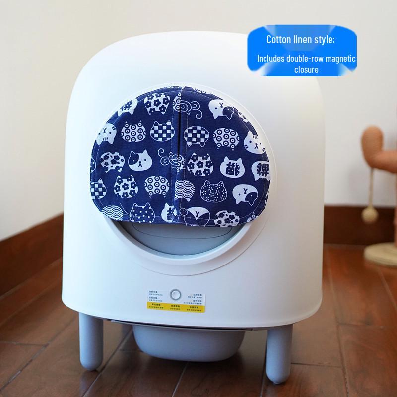 Автоматический туалет для кошек Petree второго поколения с защитой от запаха, пыленепроницаемой шторкой и мешком для отходов.