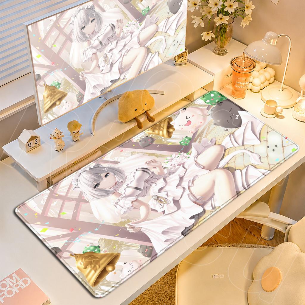 Hololive Laptop Keyboard Mat Computer Cute Girl Mouse Pad Large Office Cabinet Carpet Hololive Shishiro Botan Mousepad 900x400mm