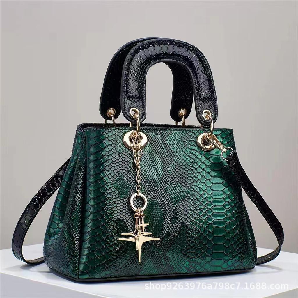 Новая сумка-серпантин большой емкости с текстурой в иностранном стиле, яркая кожа высокого качества, одно плечо, косая сумка, качество, большая сумка