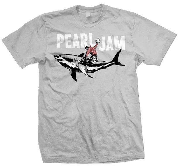 PEARL JAM T-Shirt Shark Cowboy Brand New Official
