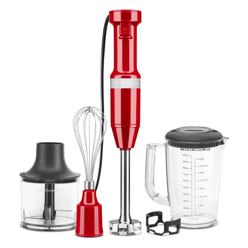 Hand Blender with Accessories 5Khbv83 Kitchenaid Color: Gloss Red
