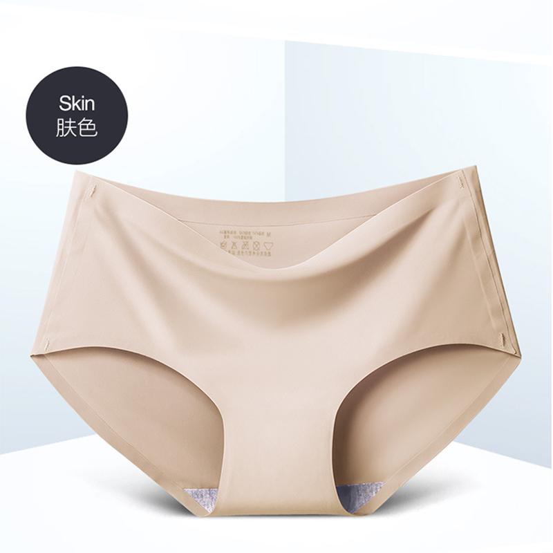 Women's Fashion Seamless Elastic Underwear Breathable Quick-Dry Ice Silk Panties Briefs Comfy High Quality