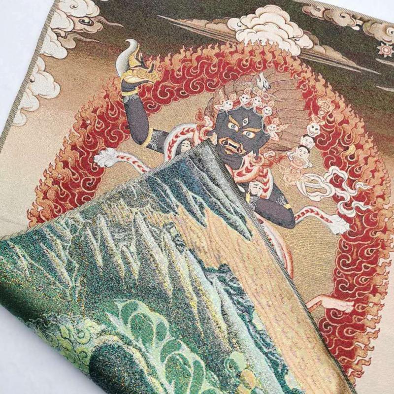 36" Тибетский Тибетский Тканевый Шелк Будда Тара Трома Нагмо Богиня Танка Тханка Фреска