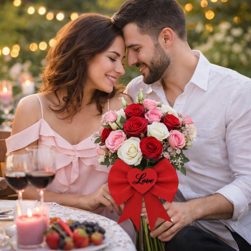 5 шт. Креативное Романтическое Украшение-Бант LOVE Ручной работы Однотонный Цветок-Бант Упаковка ЭВА Гигантская Лента-Завязка День Матери