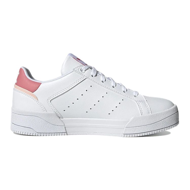 Adidas Court Tourino J White Hazy Rose Kids Sneakers Footwear-White H00765