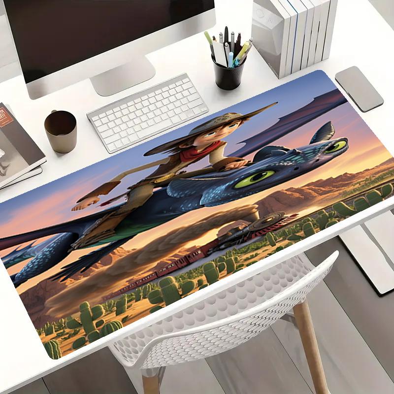 Dragon Theme Mouse Pad, Non Slip Rubber Base, Multifunctional Office & Home Decor, Perfect for Workspace Personalization.