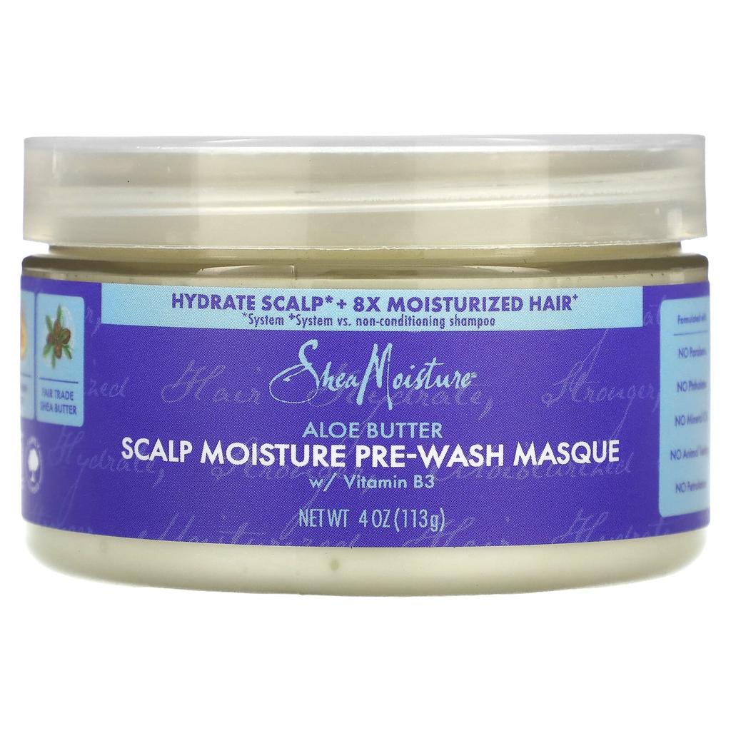 SheaMoisture Маска для умывания кожи головы с увлажняющим эффектом, масло алоэ, 4 унции (113 г)