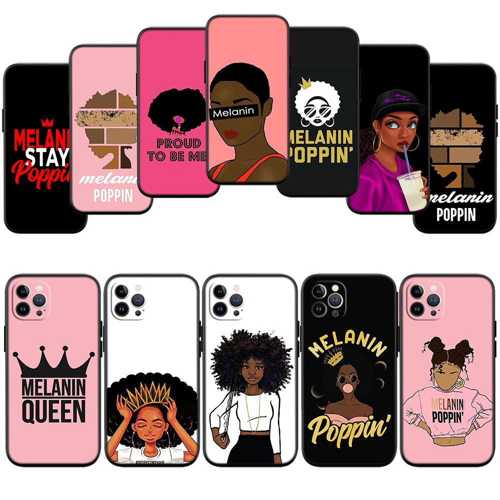 BH34 Melanin Black People Afro Girls New High-End Shell Phone Case for Redmi Note 13 14 Pro+ Plus A3 A3X 13X 13C 13R 14S 14C 14R