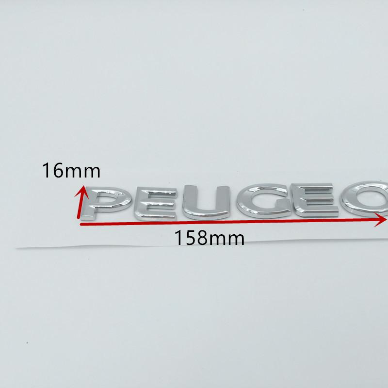 1pcs 3D ABS GT 2008 3008 4008 5008 car Letter Emblem Rear tail trunk Decals badge sticker Decal styling Accessories