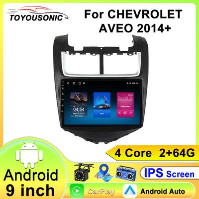 Для CHEVROLET AVEO 2014+ Навигация GPS Android 15 Автомагнитола Мультимедийный плеер Стерео wifi+4G Carplay Авто видео