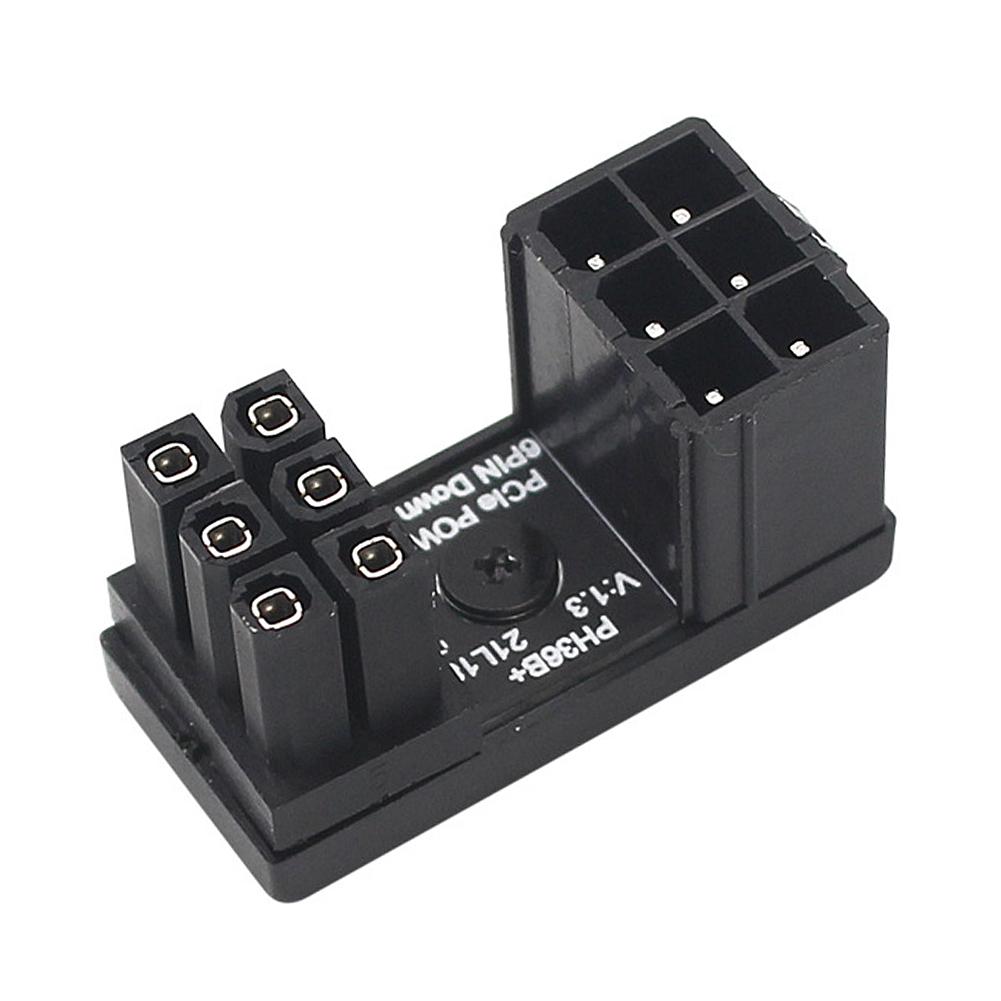 ATX 8Pin 6Pin Мама к Папе Угловой Поворотный Разъем 90/180 градусов Адаптер питания Угловая головка для Видеокарты GPU Адаптер