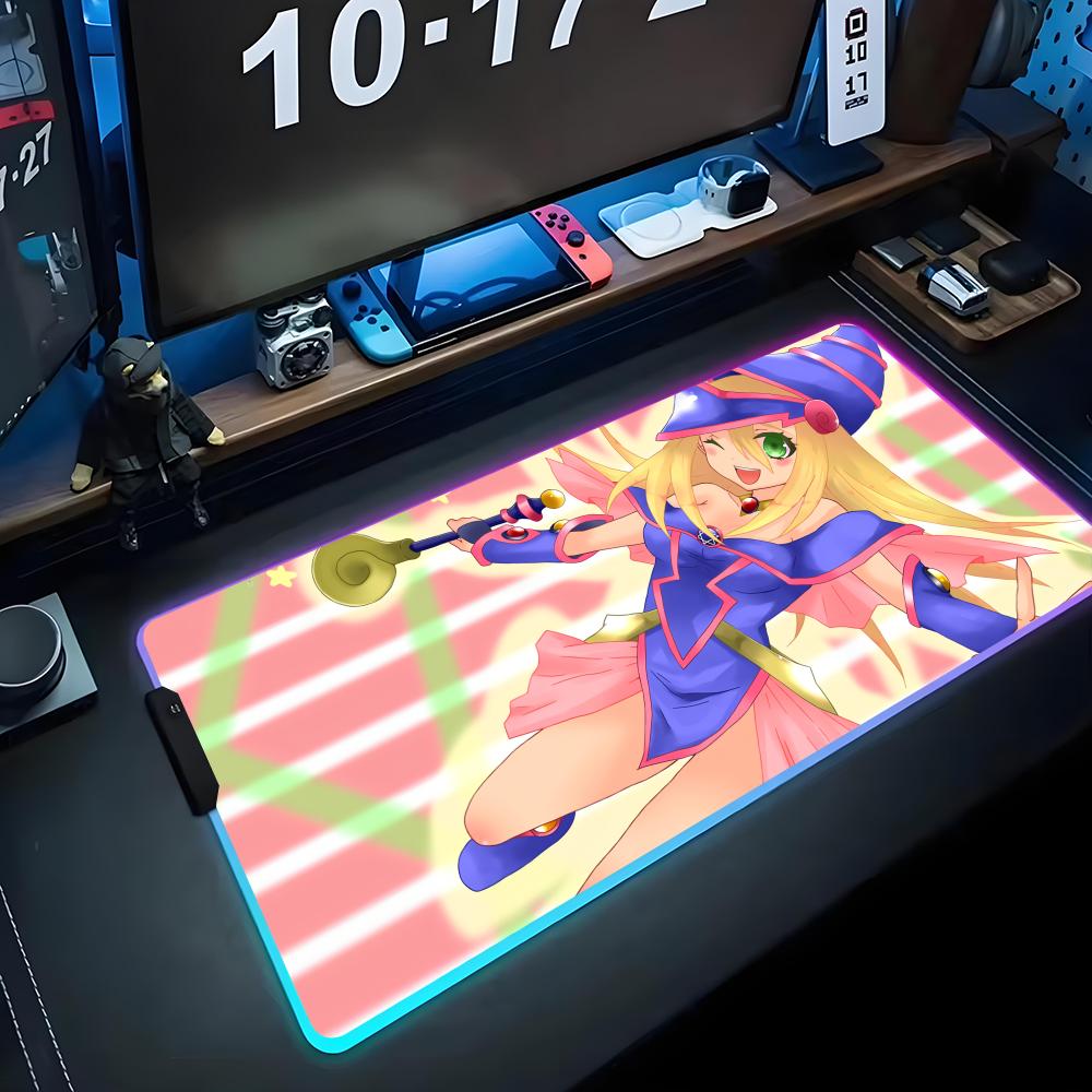 Черная волшебница Коврик для мыши RGB Игровой коврик для мыши Большой светодиодный коврик Настольный коврик для ПК Светящийся коврик для мыши Большие коврики для клавиатуры Настольный ковер С