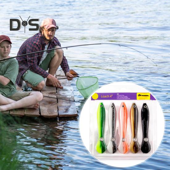 5 шт./набор 10 см/6 г мягкая приманка вьюн силиконовая бионическая вьюн с отверстием искусственная рыболовная приманка для соленой воды пресноводная форель судак змееголов