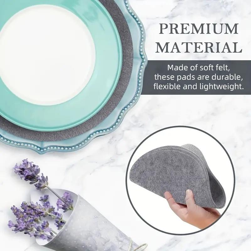 15Pcs Pot Pan Felt Protectors Divider Pads 3 Sizes Felt Plate Heat Resistant Prevent Scratching Mat Cookware Kitchen Tools