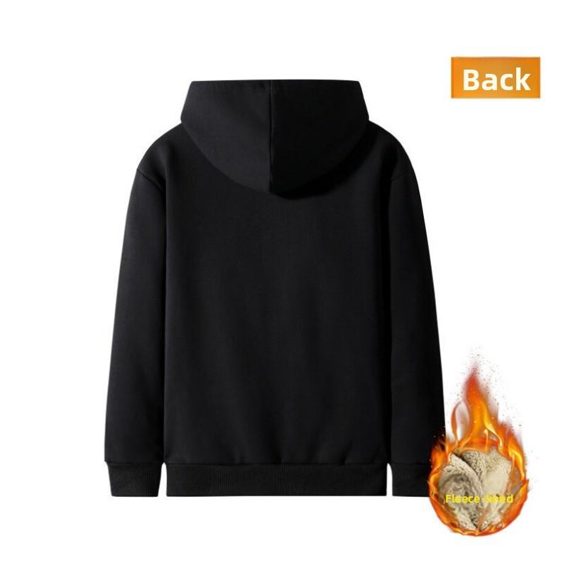 Зимнее поступление Мужское пальто: Теплая толстовка из овчины с флисовой подкладкой, утолщенный повседневный худи