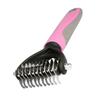 Щетка для груминга питомцев Двусторонняя грабля для подшерстка Удаление колтунов Дематтинг Инструмент для линьки Щетка для удаления шерсти Кошки Собаки Товары для питомцев