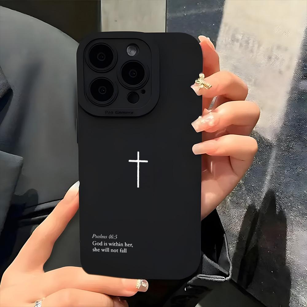 Cross Christian phone case suitable for iPhone 17 16 15 14 13 12 11 Pro/Max/Plus anti drop and shockproof back cover