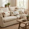 Pastoral Floral Embroidered Cushion Cover Canvas Decorative Pillow Case  Living Room
