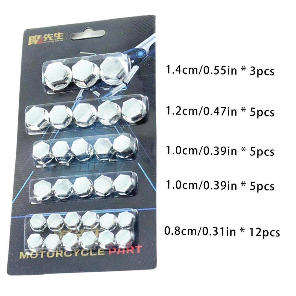 30 шт. Колпачки на гайки и болты для мотоцикла, Крышки для болтов, Крышки для гаек мотоцикла