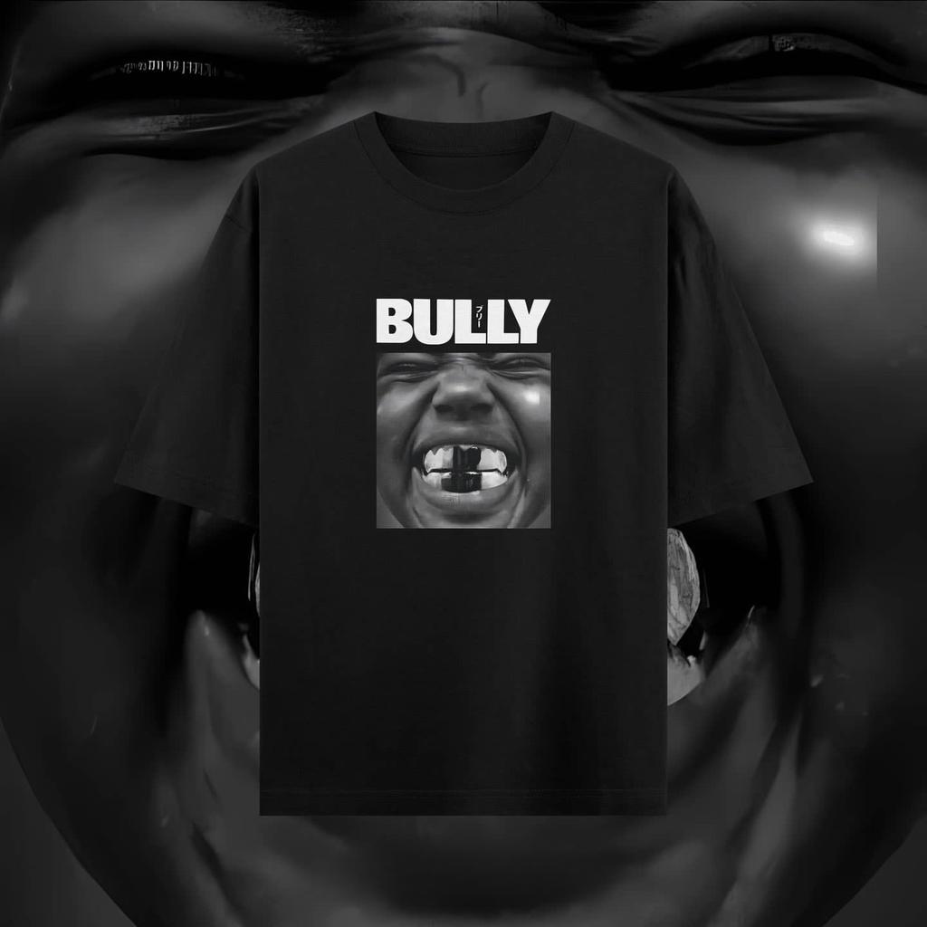 Bully Black White Collage Graphic TShirt Unisex Unisex Casual Cotton Short Sleeve Streetwear Hip Hop Tops