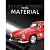 1/32 Benz 300SL 35# Винтажный Классический Сплав Металл Литой Модель Автомобиля Звук и Свет Симуляция Коллекция Дисплей Украшения Подарок