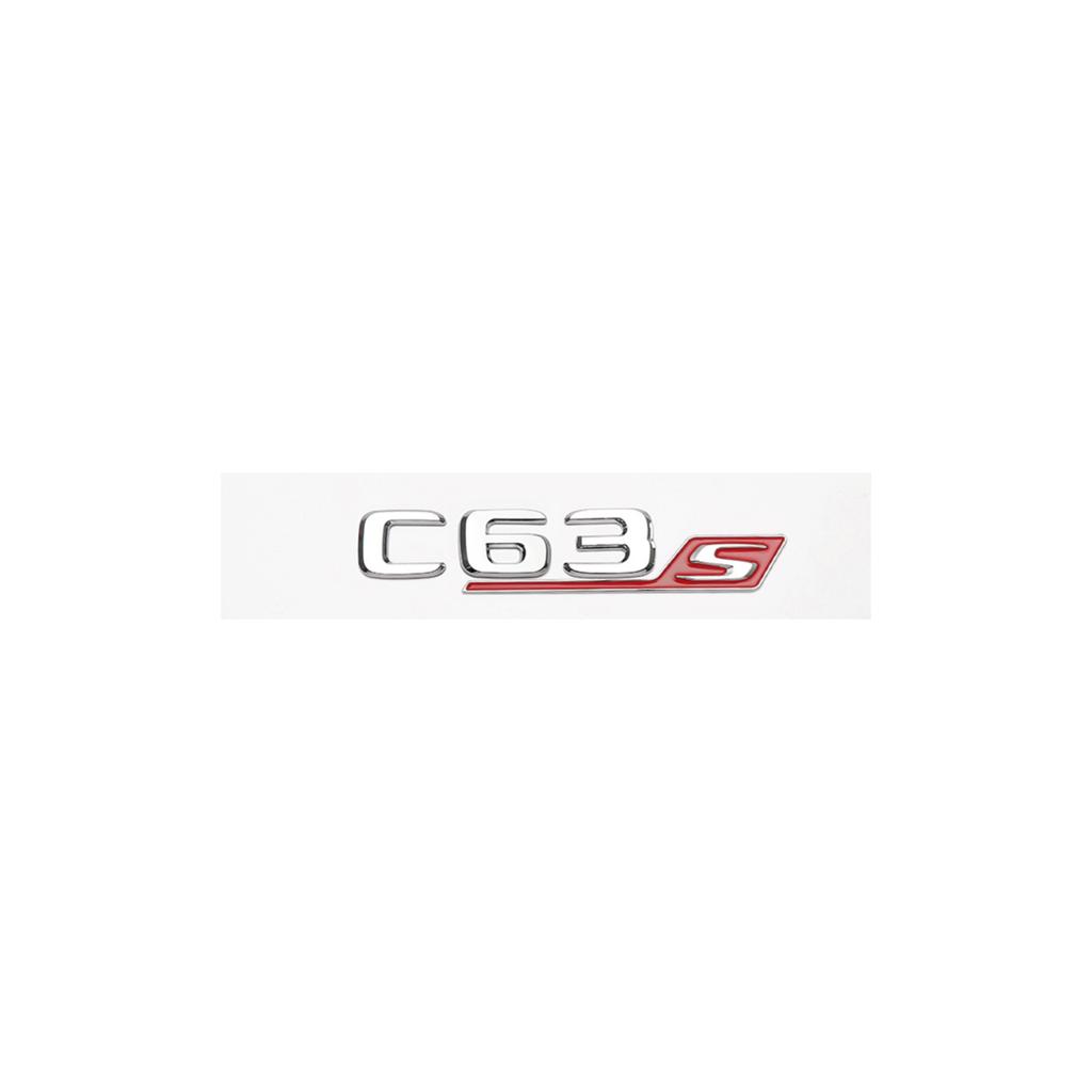 3D Chrome Black Letters C63s V8 Biturbo ABS Emblem for Mercedes Benz AMG C63s Coupe Car Side Fender Trunk Nameplate Logo Sticker