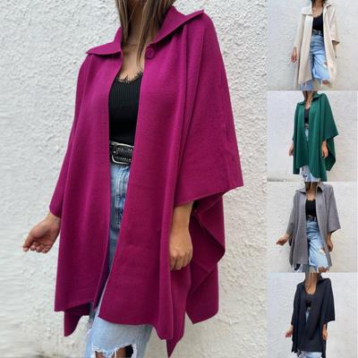 Женские куртки Осень Повседневная ветровка Куртка-накидка Верхняя одежда Повседневная куртка-накидка