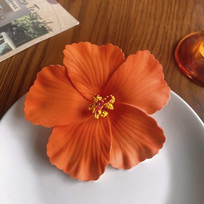 Гавайская красочная заколка для волос с цветком для женщин, девушек, романтическая богемная заколка для волос с цветком, заколки-уточки, аксессуары для волос