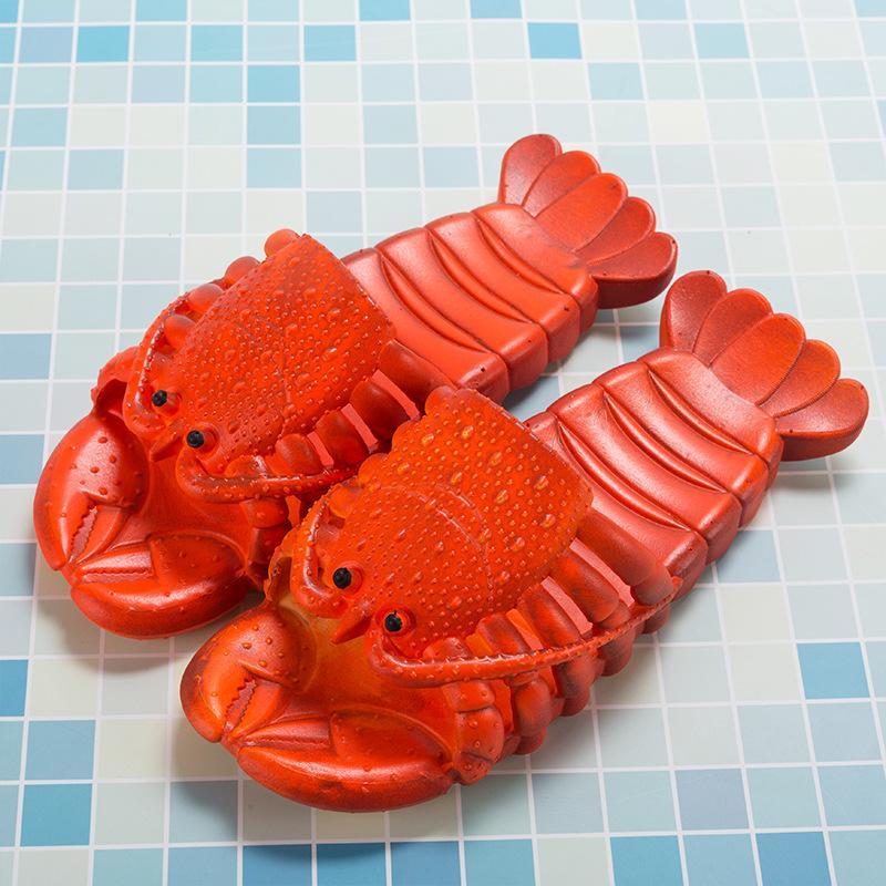 Little Lobster Beach Slippers With Breathable Pvc For Kids And Couples Comfort