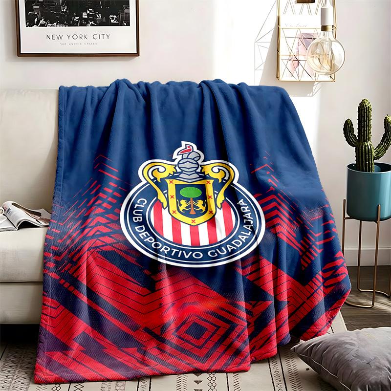 Club Deportivo Guadalajara Theme Personalized Outdoor Flannel Blankets Soft And Suitable For All Seasons Perfect For Sofas Beds And Camping