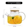 Chaxun Bamboo & Steel Lid Glass Water Pitcher