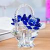 3.3*3.1 Inch Decorative Ornaments Crystal Home Decoration Basket Ornaments  Living Room
