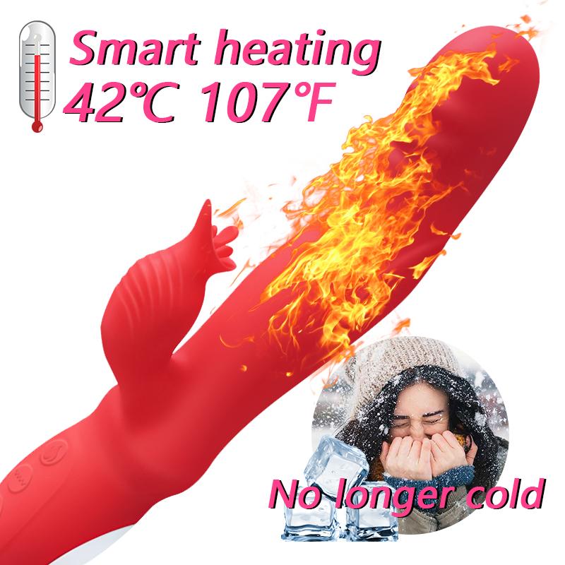 Вибратор для точки G для женщин, фаллоимитатор с подогревом и стимуляцией клитора, массаж влагалища, секс-игрушка для пары