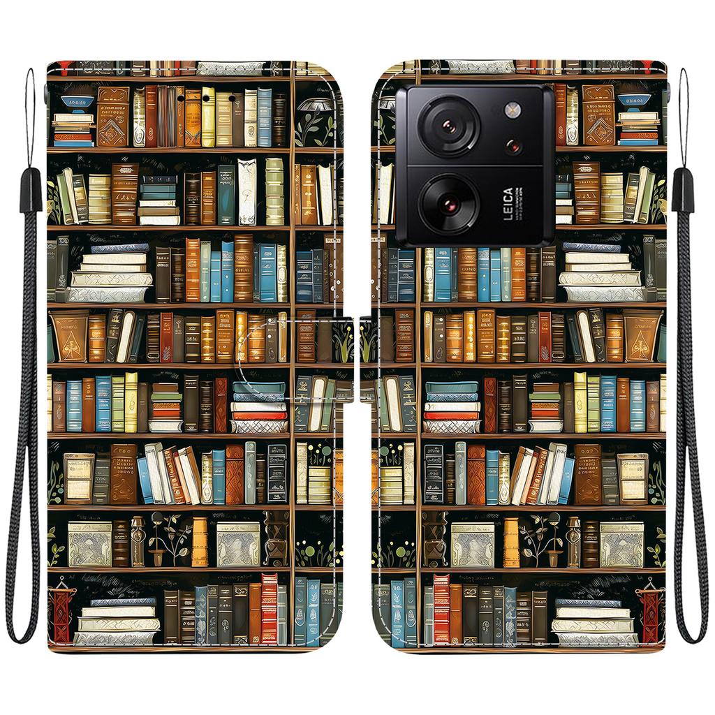 Чехол-книжка из искусственной кожи ручной работы для Xiaomi Redmi K60 Ultra, противоскользящий, противоударный, с ремешком на запястье и дизайном в виде сердца/розы и кошки