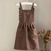 Kitchen Apron with Pockets Strap Adjustable Breathable Thin Ladies Princess Skirt Coffee Garden Work Clothes Daily Use