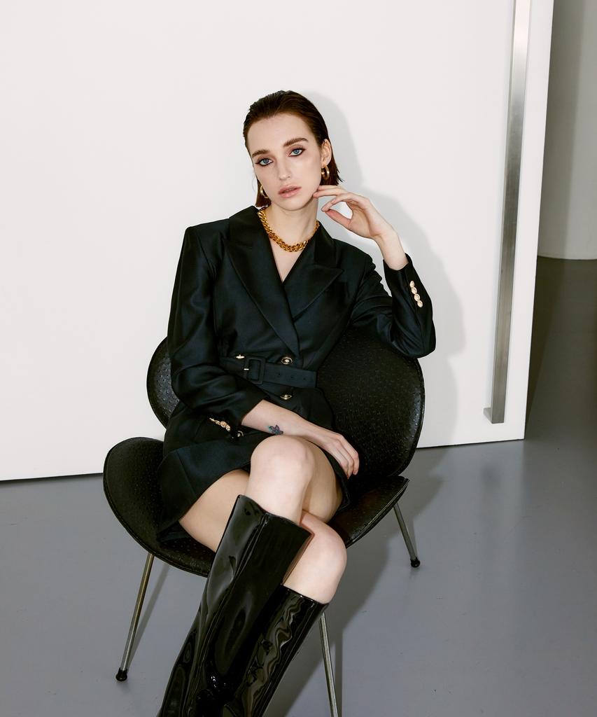 Chaenyuyog Vivi Tailored Jacket Dress [Black]
