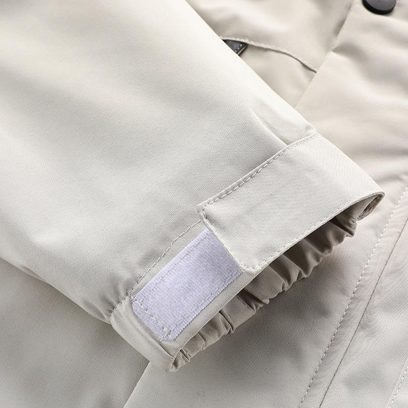 Hooded Jacket Men, In Spring and Autumn, Outdoor Windbreaker Jackets, Mid-length, Windproof, Warm Clothing