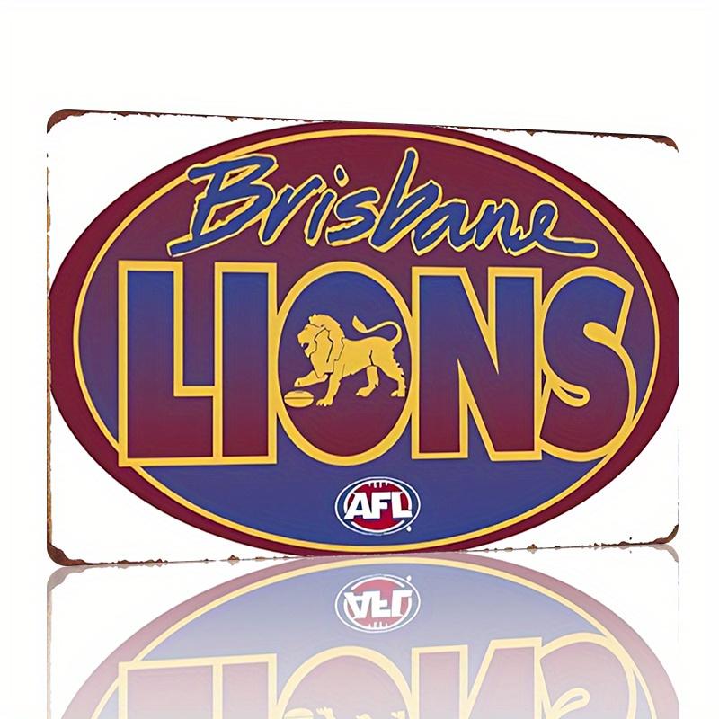 Металлическая табличка AFL Brisbane Lions Винтажное настенное искусство Ретро Декор австралийской команды для мужской берлоги Бара Кафе Гаража Сада Fa