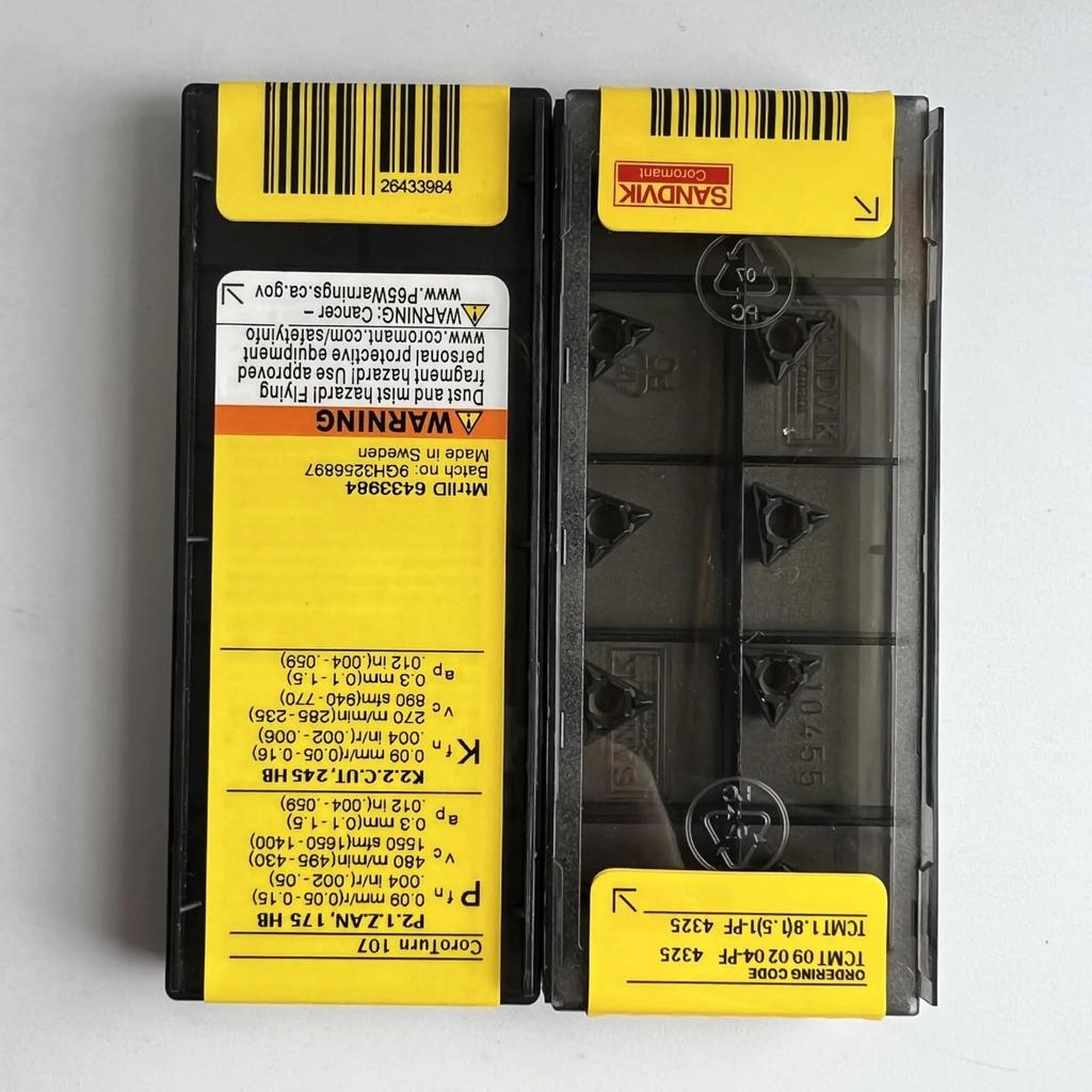 Original Sandvik / TCMT090204-PF 4325 /Carbide CNC Blade 10 PCS