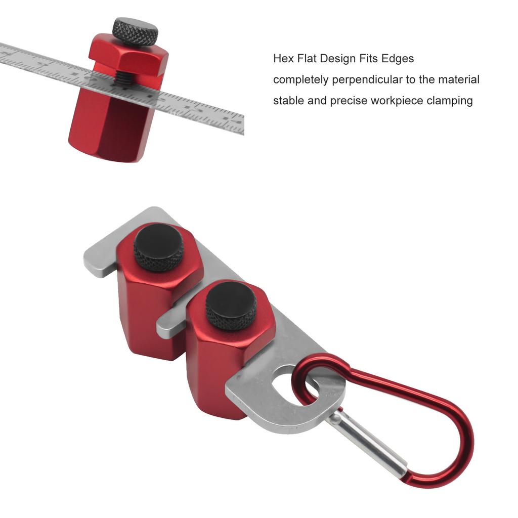 Stair Gauge Aluminum Alloy Hex Flat Framing Jig with Thumb Screw for Stair Layout Woodworking