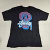 Stussy Skull Design Black Blue Purple NWOT T-shirt Size Medium Unisex T-Shirt