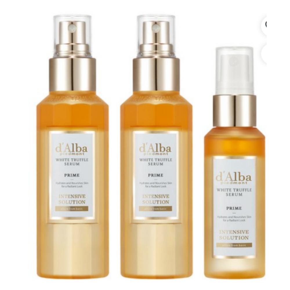 d'Alba White Truffle Prime Intensive Serum Set Hydrating Firming Facial Serum 100ml x2 + 50ml (1 Set)