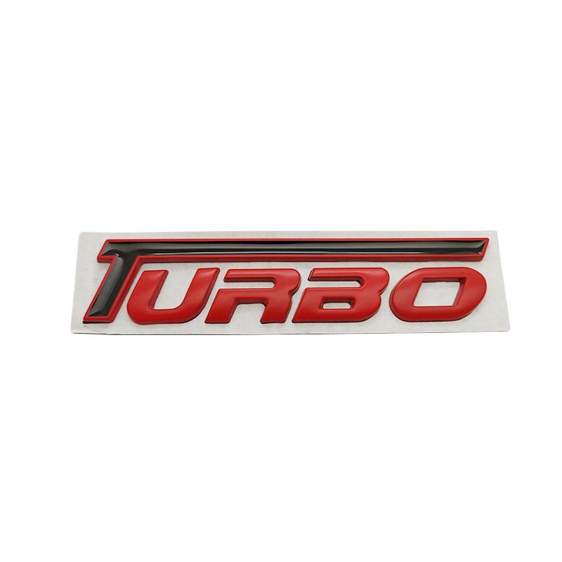 3D Metal Sticker TURBO Badge Emblem Sticker For BMW Mercedes Volkswagen Chevrolet Peugeot Kia Ford Honda Toyota Car Accessories RL2